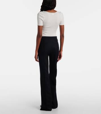 Virgin wool gabardine flared pants | Chloé