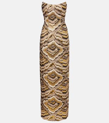 Odessa paneled jacquard gown | Markarian