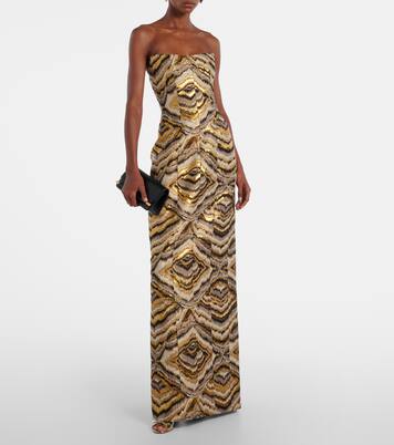 Odessa paneled jacquard gown | Markarian