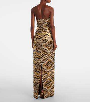 Odessa paneled jacquard gown | Markarian