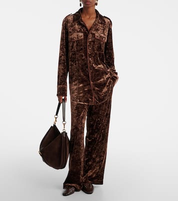 Velvet straight pants | Xu Zhi