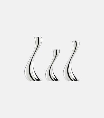 Cobra set of 3 stainless steel candle holders by Constantin Wortmann | Georg Jensen