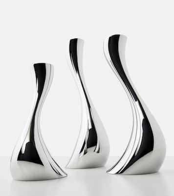 Cobra set of 3 stainless steel candle holders by Constantin Wortmann | Georg Jensen