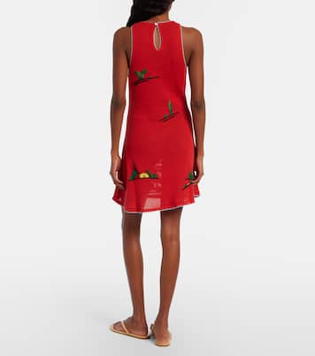 Vestido corto Marea de algodón bordado | Staud