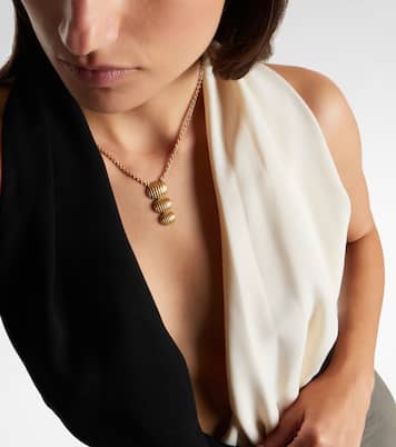 عقد من الذهب عيار 18 قيراط Isla Triple Oval | Pamela Zamore