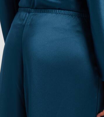 Barb satin wide-leg pants | Leset