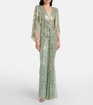 Carrie caped embellished gown | Jenny Packham