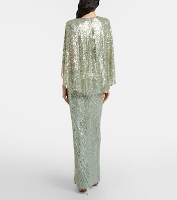 Carrie caped embellished gown | Jenny Packham