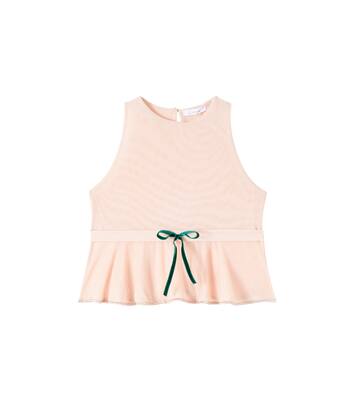 Bow-detail tulle top | Oséree Kids