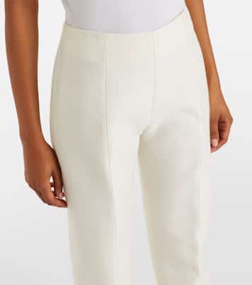 Pantalon slim en laine et soie | Toteme