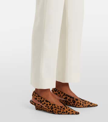 Pantalon slim en laine et soie | Toteme