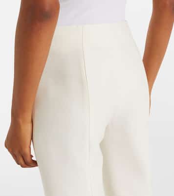 Pantalon slim en laine et soie | Toteme