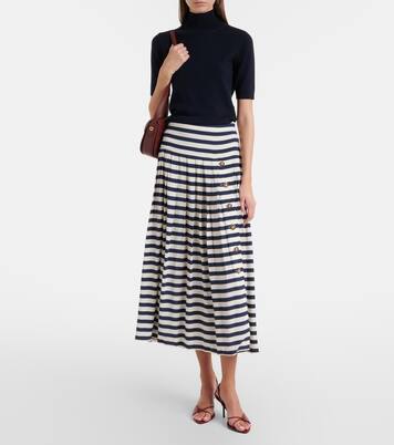 Lea striped midi skirt | Rixo