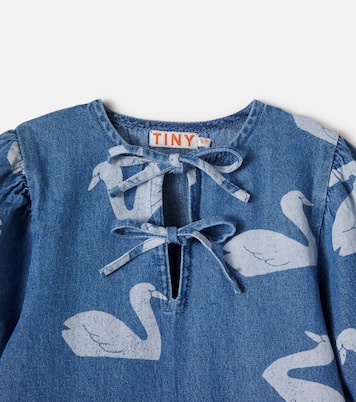 Printed denim dress | Tinycottons