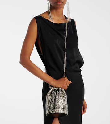 Marie Jane metallic bucket bag | Christian Louboutin