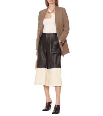 Jupe-culotte en cuir | Ami Paris
