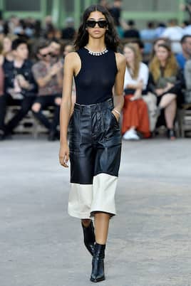Jupe-culotte en cuir | Ami Paris