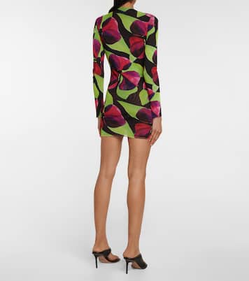 Helios printed mesh minidress | Louisa Ballou