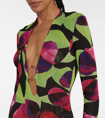Helios printed mesh minidress | Louisa Ballou