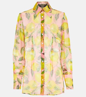 Camisa de chifón de seda estampada | Dolce&Gabbana