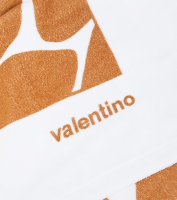 Printed cotton beach towel | Valentino