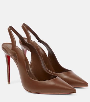 Nudes Slingback-Pumps Hot Chick aus Leder | Christian Louboutin