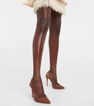 Nudes Slingback-Pumps Hot Chick aus Leder | Christian Louboutin