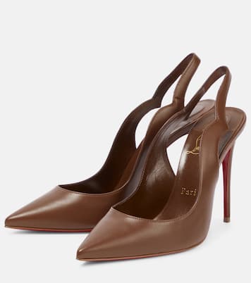 Nudes Slingback-Pumps Hot Chick aus Leder | Christian Louboutin