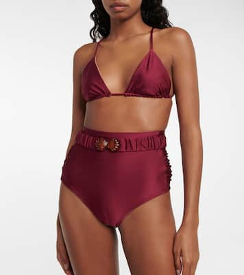 High-rise belted bikini bottoms | Johanna Ortiz