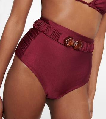 High-rise belted bikini bottoms | Johanna Ortiz