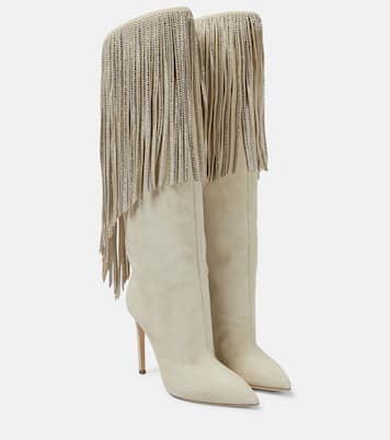 Botas altas de ante con flecos | Paris Texas