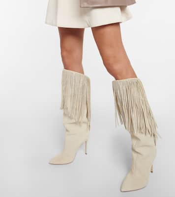 Botas altas de ante con flecos | Paris Texas