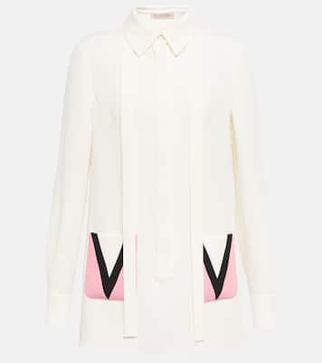 Tie-neck silk shirt | Valentino