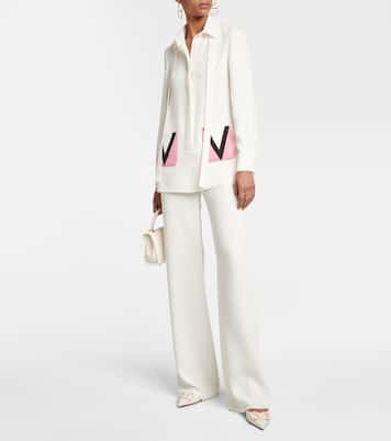 Tie-neck silk shirt | Valentino
