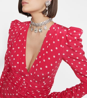 Polka-dot silk midi dress | Alessandra Rich