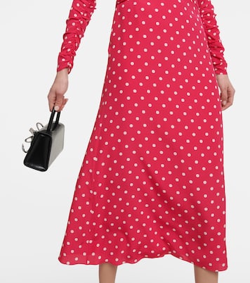 Polka-dot silk midi dress | Alessandra Rich