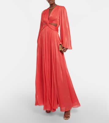 Remi georgette maxi dress | Costarellos