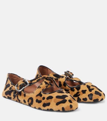 Ballerine in cavallino con stampa leopardata | Alaïa