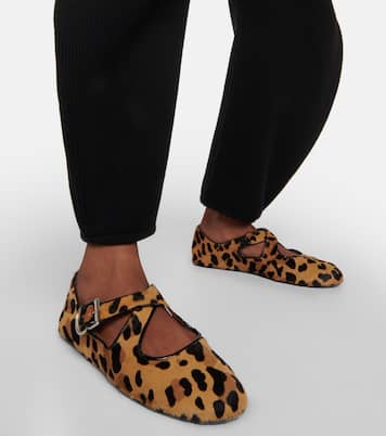 Ballerine in cavallino con stampa leopardata | Alaïa