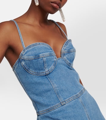 Mono en denim con bustier | Magda Butrym