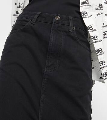 Jupe longue à taille mi-haute en jean | Balenciaga