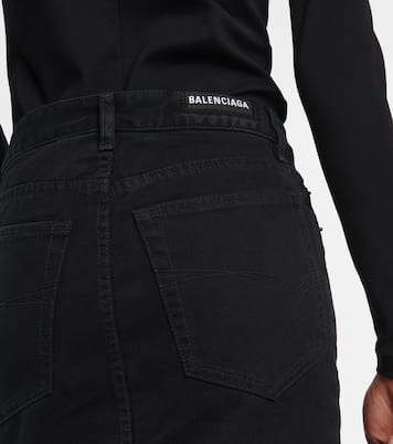 Jupe longue à taille mi-haute en jean | Balenciaga