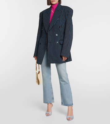 Pantoletten Perni 04 Uni aus Denim | Gia Borghini