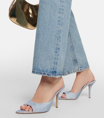 Pantoletten Perni 04 Uni aus Denim | Gia Borghini