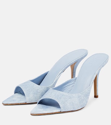 Pantoletten Perni 04 Uni aus Denim | Gia Borghini