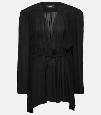 Miniabito asimmetrico in seta | Wardrobe.NYC