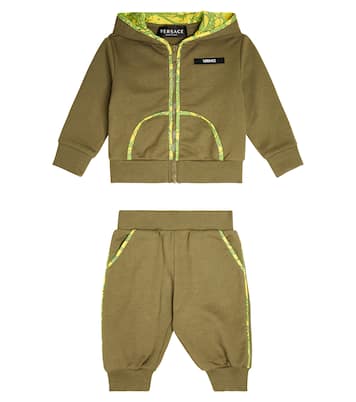 Bébé – Ensemble sweat-shirt à capuche et pantalon de survêtement en coton | Versace Kids