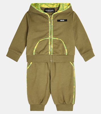 Bébé – Ensemble sweat-shirt à capuche et pantalon de survêtement en coton | Versace Kids