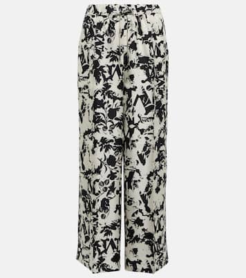 Pantalon ample Fiordo imprimé en soie | Max Mara
