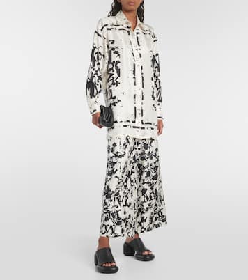 Pantalon ample Fiordo imprimé en soie | Max Mara